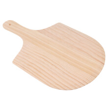 2Pcs Wooden Pizza Peel Cutting Board Beige Wood Serving Tray