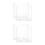 4Pcs Wall-Mounted Acrylic Brochure Rack Clear Document Organizer Stand 4