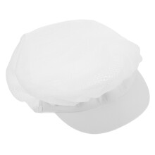 5Pcs White Chef Beanie Elastic Cooking Hat Polyester Cotton Home Use