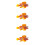 4Pcs Orange Plastic Fish Model Realistic Simulation Animal Figurines 10