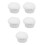 5Pcs White Chef Beanie Elastic Cooking Hat Polyester Cotton Home Use 6