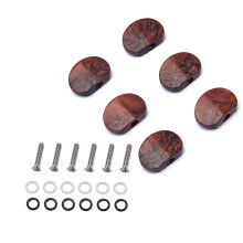12Pcs Sealed Guitar Tuners Coffee Metal Body Replacement Tuning Pegs