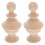 6Pcs Carved Solid Wood Finials Khaki for Staircase Handrail Bed Posts 1