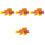 4Pcs Orange Plastic Fish Model Realistic Simulation Animal Figurines 5