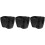 3Pcs Baby Stroller Organizer Black Plastic Hanging Diaper Storage Bag 6