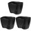 3Pcs Baby Stroller Organizer Black Plastic Hanging Diaper Storage Bag 4