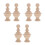 6Pcs Carved Solid Wood Finials Khaki for Staircase Handrail Bed Posts 10
