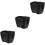 3Pcs Baby Stroller Organizer Black Plastic Hanging Diaper Storage Bag 7