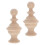6Pcs Carved Solid Wood Finials Khaki for Staircase Handrail Bed Posts 2