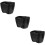 3Pcs Baby Stroller Organizer Black Plastic Hanging Diaper Storage Bag 11