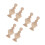 6Pcs Carved Solid Wood Finials Khaki for Staircase Handrail Bed Posts 5