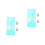 2Sets Durable Plastic Patchwork Ruler Sky-Blue for Home Sewing 3
