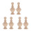 6Pcs Carved Solid Wood Finials Khaki for Staircase Handrail Bed Posts 8
