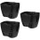 3Pcs Baby Stroller Organizer Black Plastic Hanging Diaper Storage Bag 9