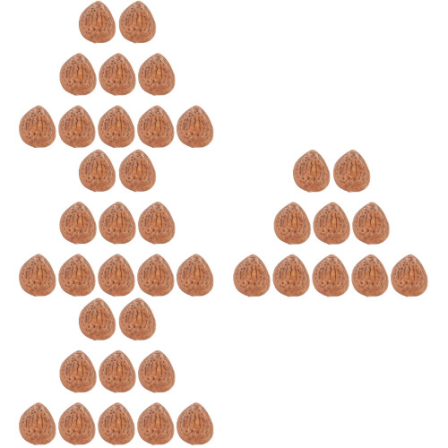 40Pcs Brown Simulation Almonds Fake Nuts for Home Decoration 2