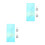 2Sets Durable Plastic Patchwork Ruler Sky-Blue for Home Sewing 8