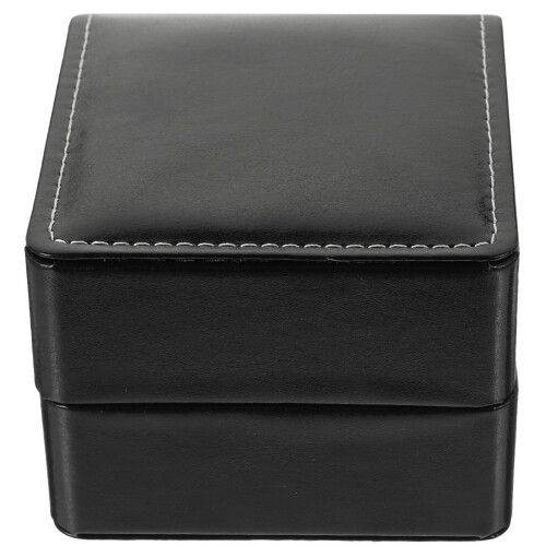 2Pcs Single Watch Box Black PU Portable Watch Storage Case 1