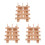 3Pcs Foldable Wooden Thread Holder for DIY Leathercraft Khaki Storage 5