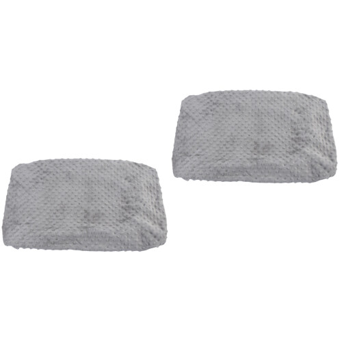 2Pcs Breathable Baby Diaper Change Pad Grey Polyester Washable Cover 2