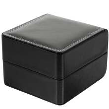 2Pcs Single Watch Box Black PU Portable Watch Storage Case