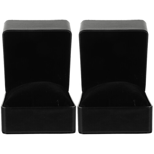 2Pcs Single Watch Box Black PU Portable Watch Storage Case 2