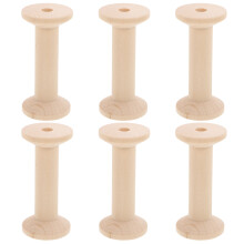30Pcs Solid Wood Large Spools for Embroidery Crafts and Wire