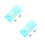 2Sets Durable Plastic Patchwork Ruler Sky-Blue for Home Sewing 7