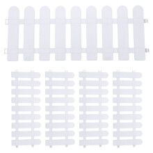 25Pcs White Plastic Outdoor Garden Fence Decorative Lawn Edgings