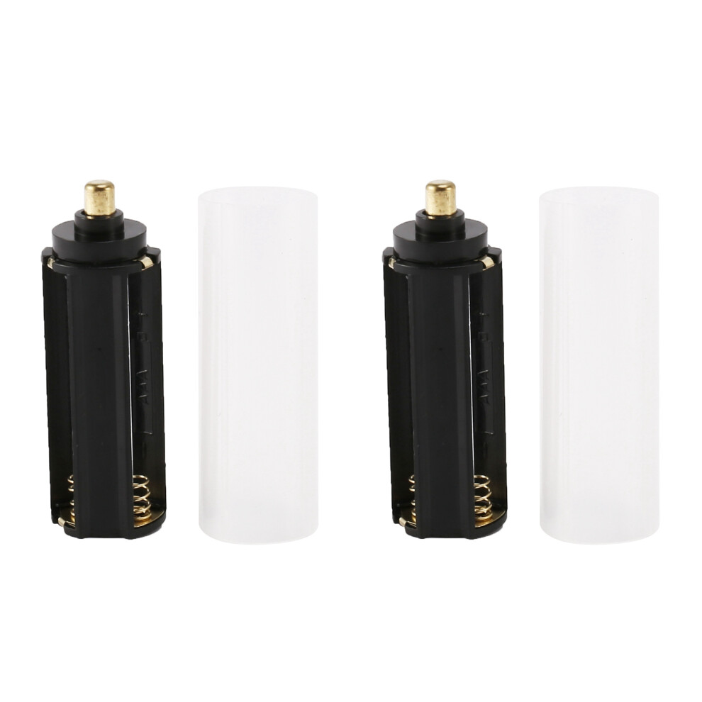 New 2Pcs 18650 Battery Tube + 2Pcs Aaa Battery Holder For Flashlight Torch Lamp 6032205989310