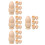 16Sets Unfinished Wood Egg Cup Holders Beige DIY Egg Storage Set 8