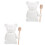 2Sets Bear Shape Ceramic Honey Jars with Wooden Mixing Dipper Stick 5