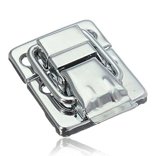 4X Metal snap finish Suitcase suitcase lock 30x43mm Silver 1