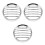 3Pcs Silver Plastic Motorcycle Headlight Protector Mesh Grill Cover 5