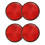 4pcs Round Red Reflector Universal For Motorcycle ATV 5.6 x 0.8cm 1