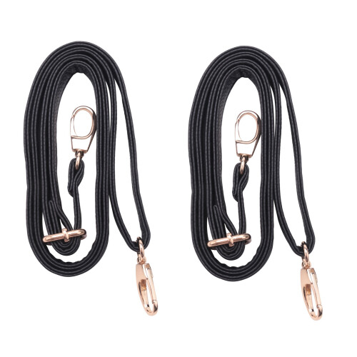 2X DIY Replacement Leather Bag Shoulder Strap Handle  Body Adjustable 140 x 2cm, Black