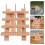 3Pcs Foldable Wooden Thread Holder for DIY Leathercraft Khaki Storage 9