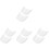 8Pcs White Plastic Baseball Cap Brim Insert Durable Hat Visor Shaper 3