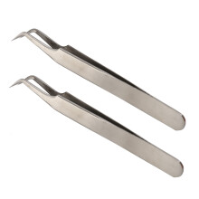 2X VETUS Pinzas Antiestaticas de Punta Curvado Pinzas de Reparacion Juego de Herramientas Manuales