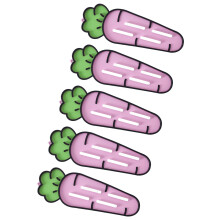 Support d'ustensiles en forme de carotte, 5 pièces,-Rose