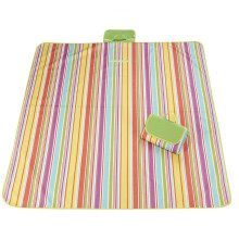 Portable Picnic Blankets, Foldable Waterproof Sandproof, with Tote, for Camping Beach Travel Hiking Grass(Rainbow stripes,40 * 60inch)