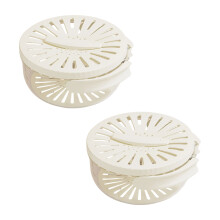 Efficient Draining Plastic Strainer Foldable Handle-White B