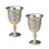 Packung mit 2 Antik-Inspires-Cocktailgläsern mit-Silber 1