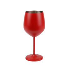 Shatterproof Wine Glasses, Elegant Stem with Cup Brush, Stainless Steel Wine Glasses Elegant Stem for Red White Wine Cocktail, Unbreakable Metal Wine