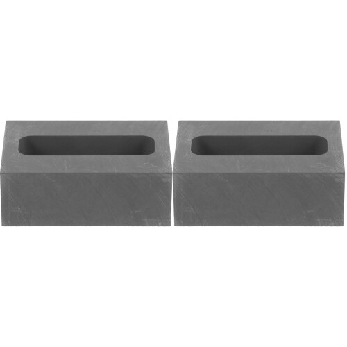 2Stk Graphit Gussformen Für Gold Silber Kupfer Labor Schwarz 1