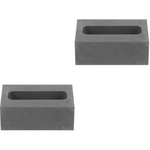 2Stk Graphit Gussformen Für Gold Silber Kupfer Labor Schwarz 2