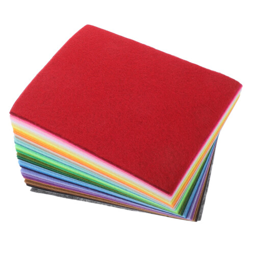132Stk Filz Bastelset Polyester Quadrate Für Kindergarten 1