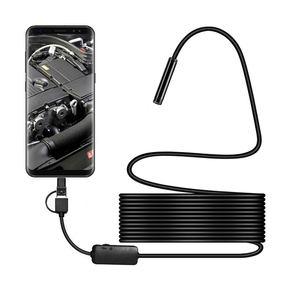 Hd Borescope Tools, Adjustable Led S With 5 Meter Semi-Rigid Snake Camera, Endoscope Camera With For Underwater Inspection, Ip67 Light 9004841792828