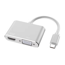 Convertitore multiporta, adattatore da USB Type C a HDMI con trasmissione dati veloce e funzionalità plug-and-play semplice, supporta l'uscita video