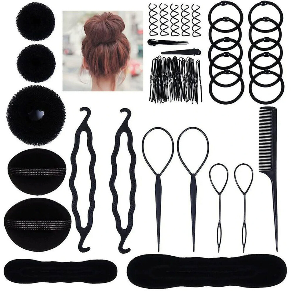Stylish Hair Bun Maker Set, Flexible Durable Bun Makers, High-Quality Materials For Long Hair, Lazy Curlers Suitable For Various Occasions, Quick &