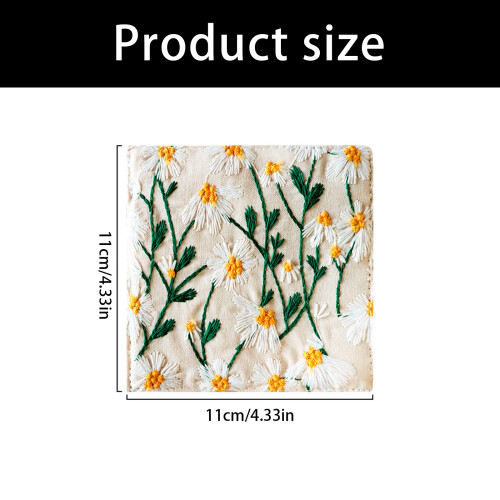 Artistic Daisy Pattern Table Mats With Double Side Insulation 2